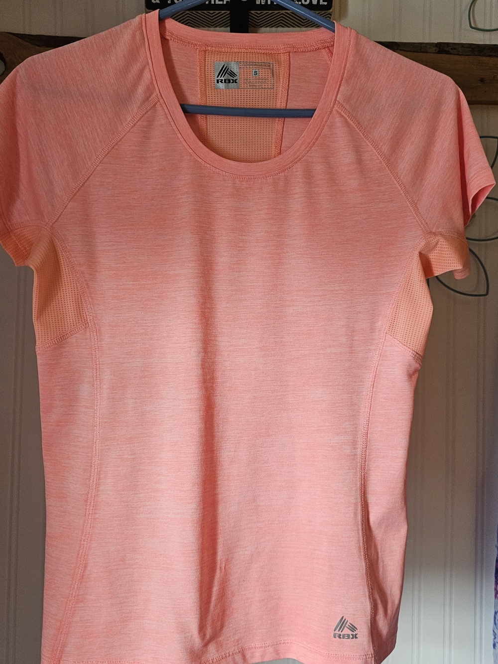 RBX Women's Coral Active Short Sleeve Crew Neck Top